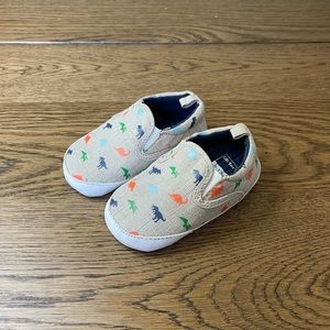 Carter’s Baby Dinosaur Casual Sneakers Size 9-12M Tan/Multicolored